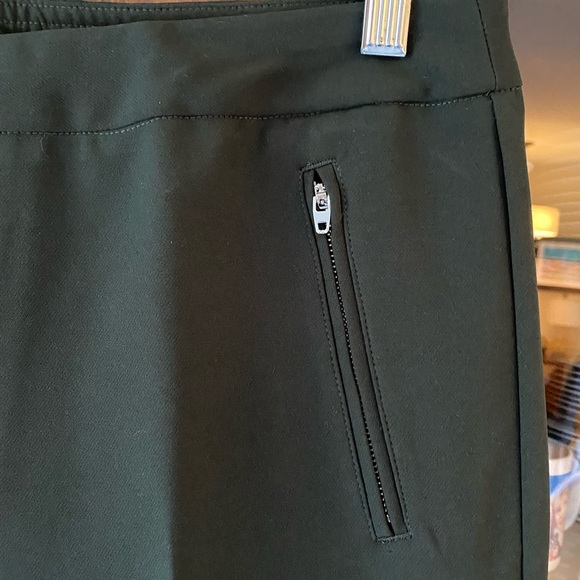 Zac & Rachel Straight Leg Forest Green Trousers - Picture 5 of 9